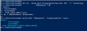 powershell formatting quickblog splatting sourcecode