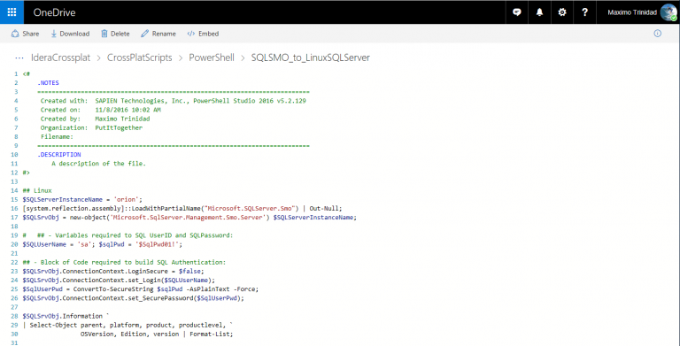 powershell onedrive